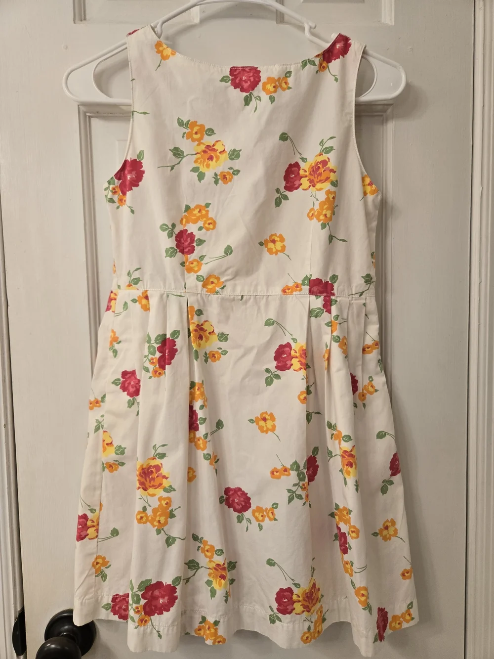 GAP White Floral Dress with Pink & Yellow Blooms